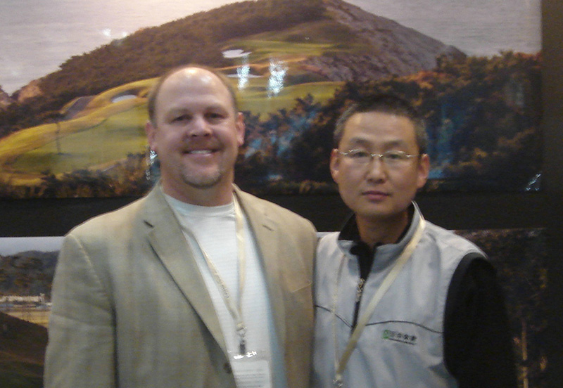 And famous golf course designer DAVID M DALE at the Beijing Golf Exhibition