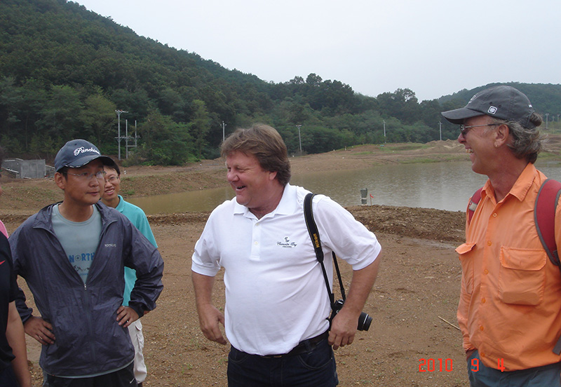 And ROSS, a famous golf course designer, are at the construction site.