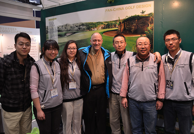 And famous golf course designer PAUL OBARNES at the Beijing Golf Exhibition